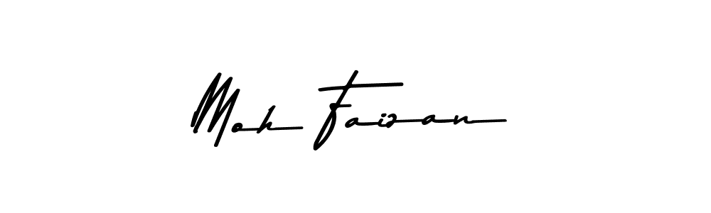 Create a beautiful signature design for name Moh Faizan. With this signature (Asem Kandis PERSONAL USE) fonts, you can make a handwritten signature for free. Moh Faizan signature style 9 images and pictures png