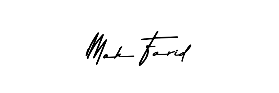 Design your own signature with our free online signature maker. With this signature software, you can create a handwritten (Asem Kandis PERSONAL USE) signature for name Moh Farid. Moh Farid signature style 9 images and pictures png