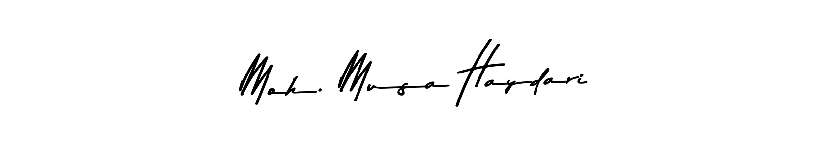 Create a beautiful signature design for name Moh. Musa Haydari. With this signature (Asem Kandis PERSONAL USE) fonts, you can make a handwritten signature for free. Moh. Musa Haydari signature style 9 images and pictures png