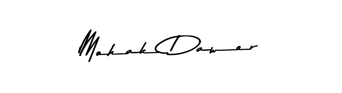 How to make Mohak Dawer name signature. Use Asem Kandis PERSONAL USE style for creating short signs online. This is the latest handwritten sign. Mohak Dawer signature style 9 images and pictures png