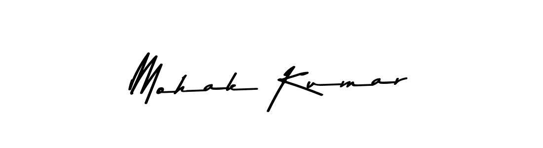 How to make Mohak Kumar name signature. Use Asem Kandis PERSONAL USE style for creating short signs online. This is the latest handwritten sign. Mohak Kumar signature style 9 images and pictures png