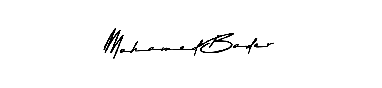 How to make Mohamed Bader signature? Asem Kandis PERSONAL USE is a professional autograph style. Create handwritten signature for Mohamed Bader name. Mohamed Bader signature style 9 images and pictures png