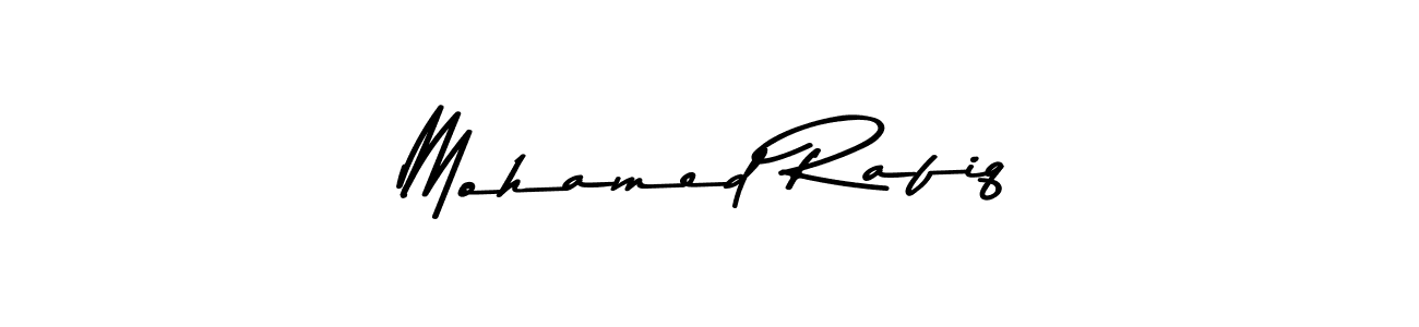 Design your own signature with our free online signature maker. With this signature software, you can create a handwritten (Asem Kandis PERSONAL USE) signature for name Mohamed Rafiq. Mohamed Rafiq signature style 9 images and pictures png