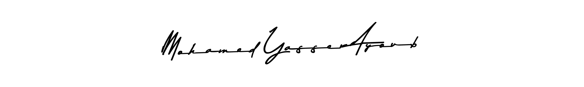 The best way (Asem Kandis PERSONAL USE) to make a short signature is to pick only two or three words in your name. The name Mohamed Yasser Ayoub include a total of six letters. For converting this name. Mohamed Yasser Ayoub signature style 9 images and pictures png