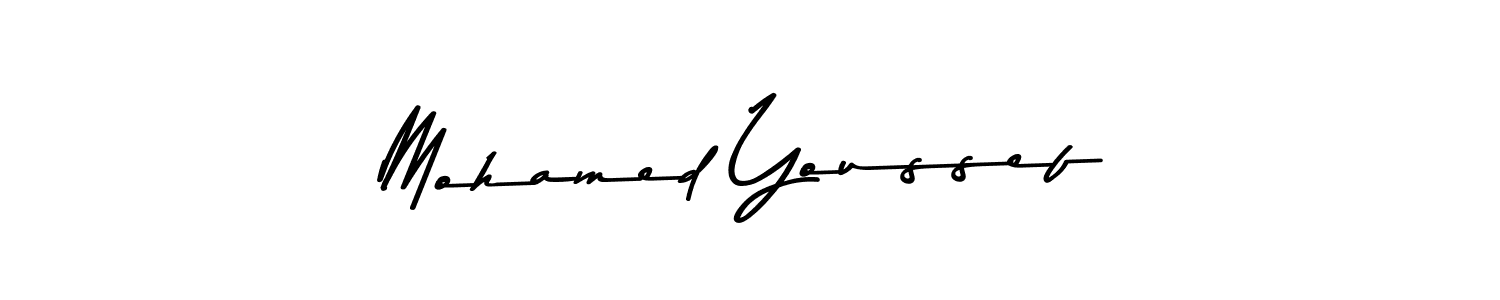 How to make Mohamed Youssef name signature. Use Asem Kandis PERSONAL USE style for creating short signs online. This is the latest handwritten sign. Mohamed Youssef signature style 9 images and pictures png