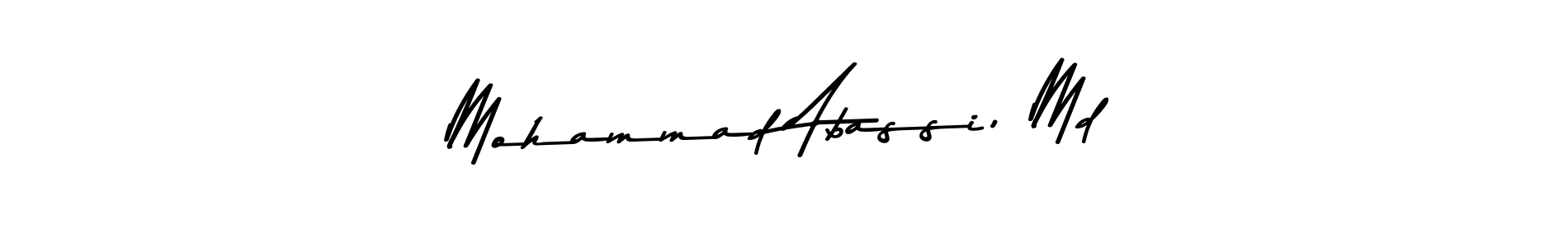 Create a beautiful signature design for name Mohammad Abassi, Md. With this signature (Asem Kandis PERSONAL USE) fonts, you can make a handwritten signature for free. Mohammad Abassi, Md signature style 9 images and pictures png