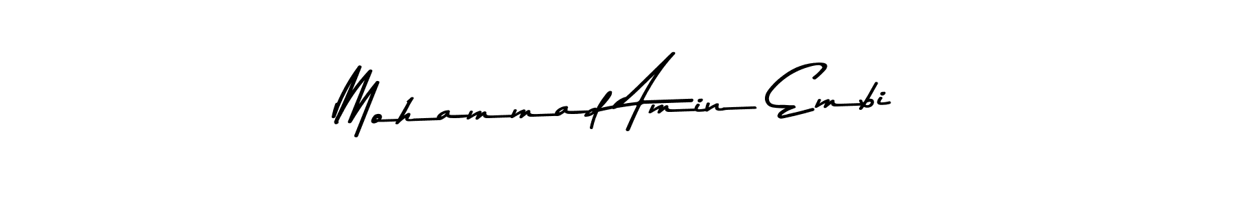 The best way (Asem Kandis PERSONAL USE) to make a short signature is to pick only two or three words in your name. The name Mohammad Amin Embi include a total of six letters. For converting this name. Mohammad Amin Embi signature style 9 images and pictures png