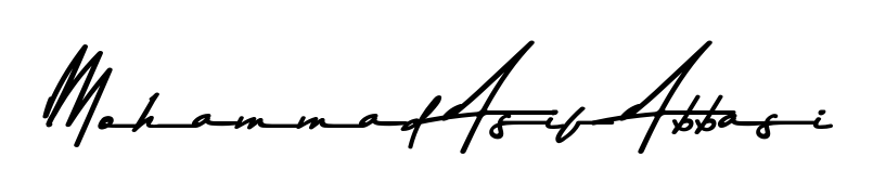 Get an exclusive digital autograph for Mohammad Asif Abbasi. The Asem Kandis PERSONAL USE typeface captures the charm of real penmanship on paper. Mohammad Asif Abbasi signature style 9 images and pictures png
