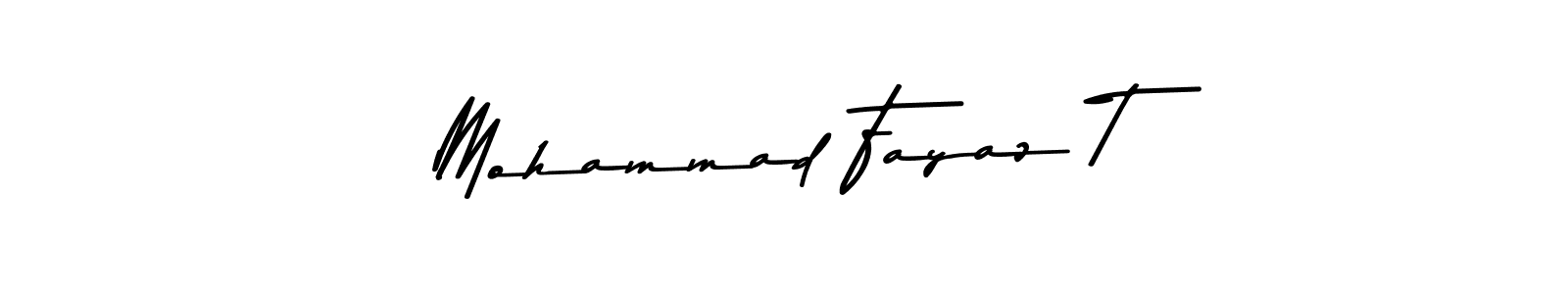 Also You can easily find your signature by using the search form. We will create Mohammad Fayaz T name handwritten signature images for you free of cost using Asem Kandis PERSONAL USE sign style. Mohammad Fayaz T signature style 9 images and pictures png