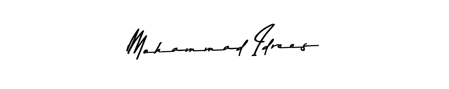 This is the best signature style for the Mohammad Idrees name. Also you like these signature font (Asem Kandis PERSONAL USE). Mix name signature. Mohammad Idrees signature style 9 images and pictures png