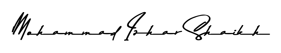 Download transparent PNG signature for name Mohammad Izhar Shaikh styled with Asem Kandis PERSONAL USE font. Ready to paste directly into PDF and Word agreements. Mohammad Izhar Shaikh signature style 9 images and pictures png