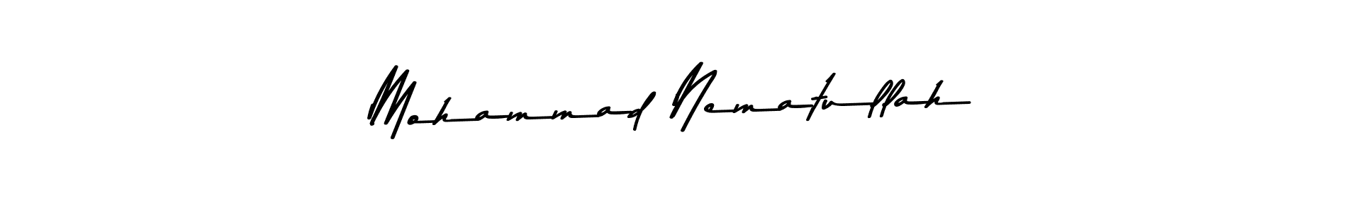 Use a signature maker to create a handwritten signature online. With this signature software, you can design (Asem Kandis PERSONAL USE) your own signature for name Mohammad Nematullah. Mohammad Nematullah signature style 9 images and pictures png