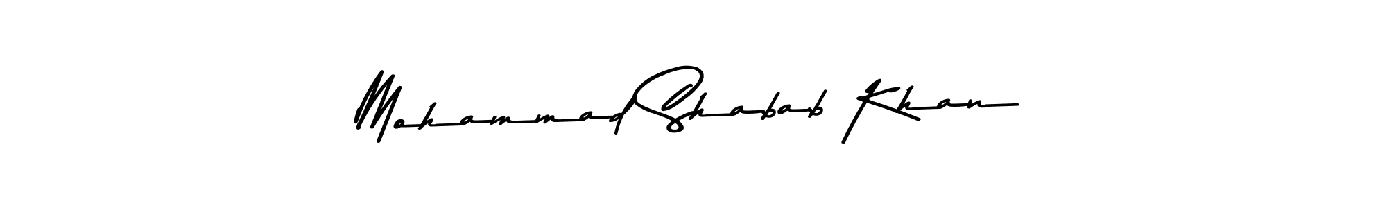 Asem Kandis PERSONAL USE is a professional signature style that is perfect for those who want to add a touch of class to their signature. It is also a great choice for those who want to make their signature more unique. Get Mohammad Shabab Khan name to fancy signature for free. Mohammad Shabab Khan signature style 9 images and pictures png