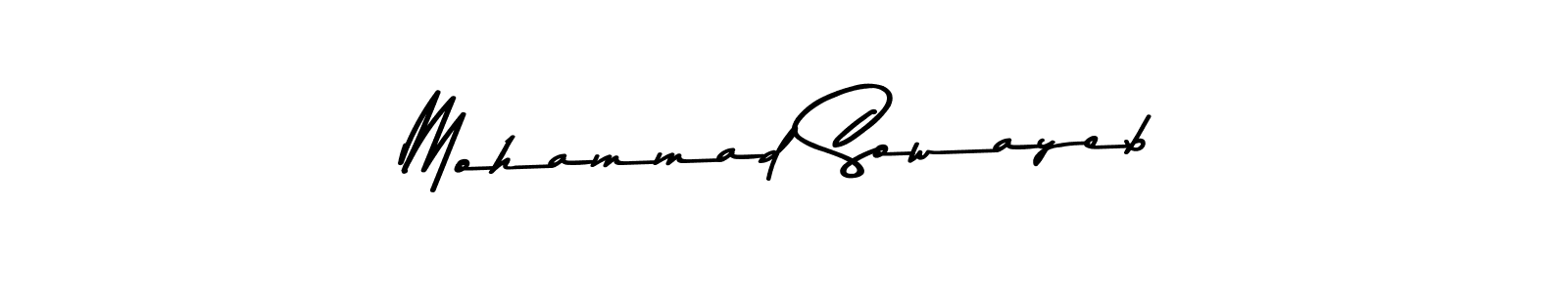 How to make Mohammad Sowayeb name signature. Use Asem Kandis PERSONAL USE style for creating short signs online. This is the latest handwritten sign. Mohammad Sowayeb signature style 9 images and pictures png