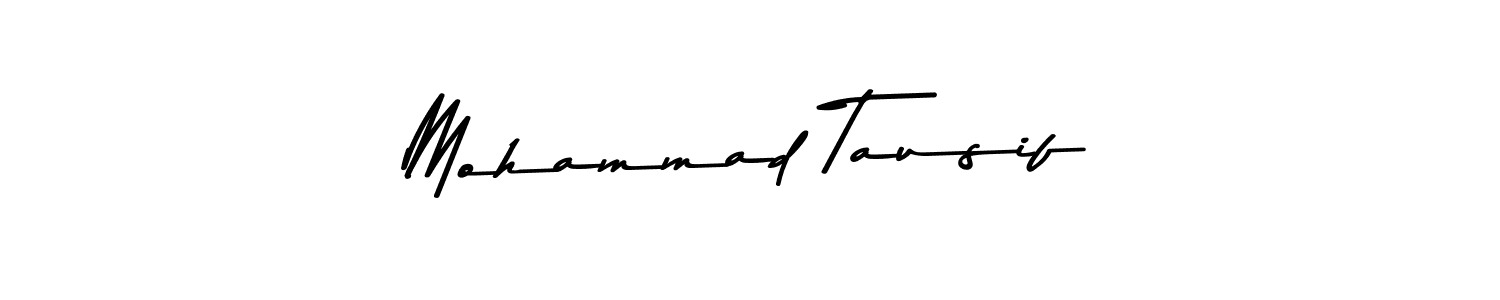 Design your own signature with our free online signature maker. With this signature software, you can create a handwritten (Asem Kandis PERSONAL USE) signature for name Mohammad Tausif. Mohammad Tausif signature style 9 images and pictures png