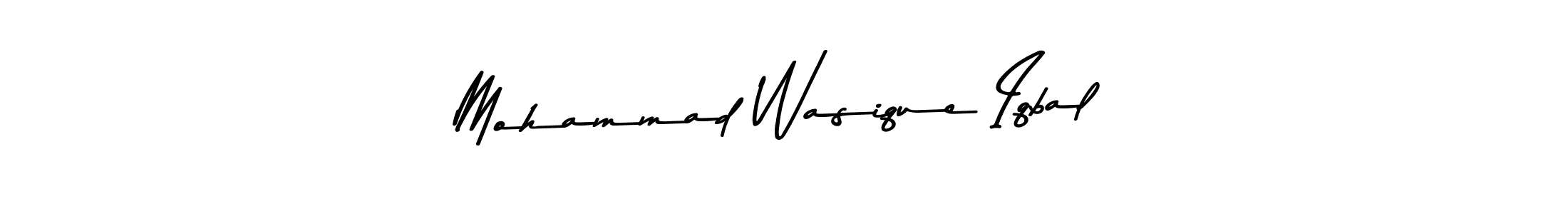 if you are searching for the best signature style for your name Mohammad Wasique Iqbal. so please give up your signature search. here we have designed multiple signature styles  using Asem Kandis PERSONAL USE. Mohammad Wasique Iqbal signature style 9 images and pictures png