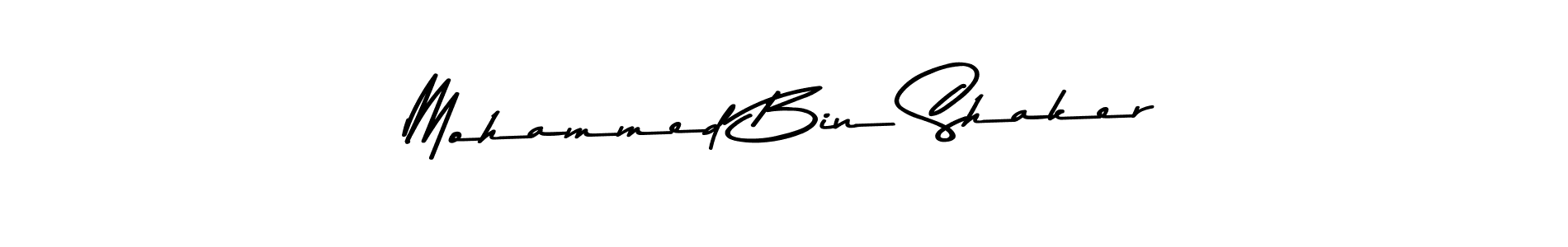 Mohammed Bin Shaker stylish signature style. Best Handwritten Sign (Asem Kandis PERSONAL USE) for my name. Handwritten Signature Collection Ideas for my name Mohammed Bin Shaker. Mohammed Bin Shaker signature style 9 images and pictures png