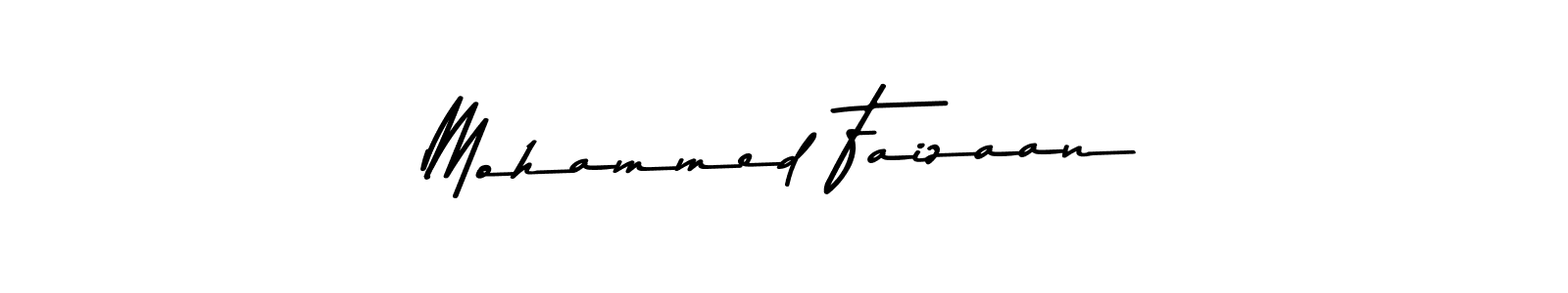 How to make Mohammed Faizaan name signature. Use Asem Kandis PERSONAL USE style for creating short signs online. This is the latest handwritten sign. Mohammed Faizaan signature style 9 images and pictures png