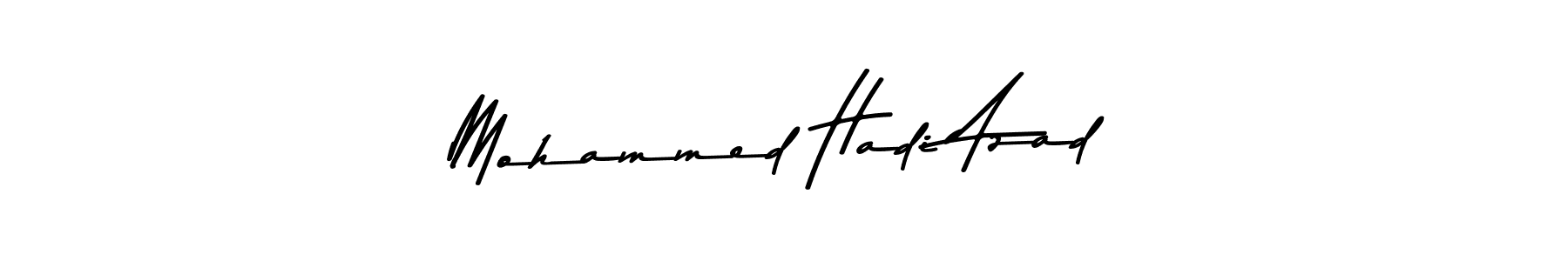 Create a beautiful signature design for name Mohammed Hadi Azad. With this signature (Asem Kandis PERSONAL USE) fonts, you can make a handwritten signature for free. Mohammed Hadi Azad signature style 9 images and pictures png