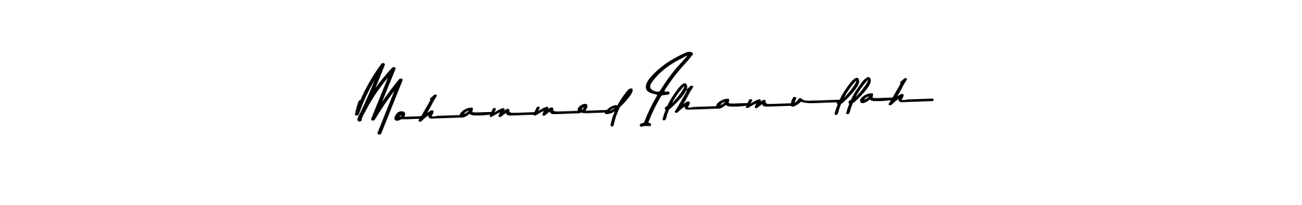Here are the top 10 professional signature styles for the name Mohammed Ilhamullah. These are the best autograph styles you can use for your name. Mohammed Ilhamullah signature style 9 images and pictures png