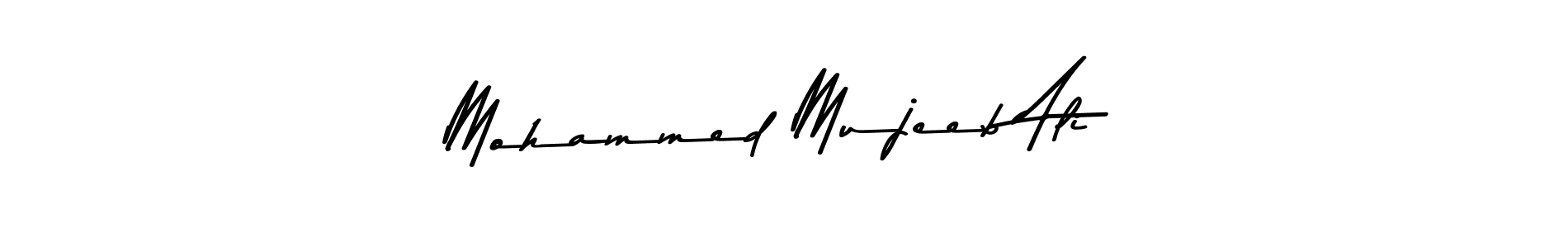 How to make Mohammed Mujeeb Ali name signature. Use Asem Kandis PERSONAL USE style for creating short signs online. This is the latest handwritten sign. Mohammed Mujeeb Ali signature style 9 images and pictures png