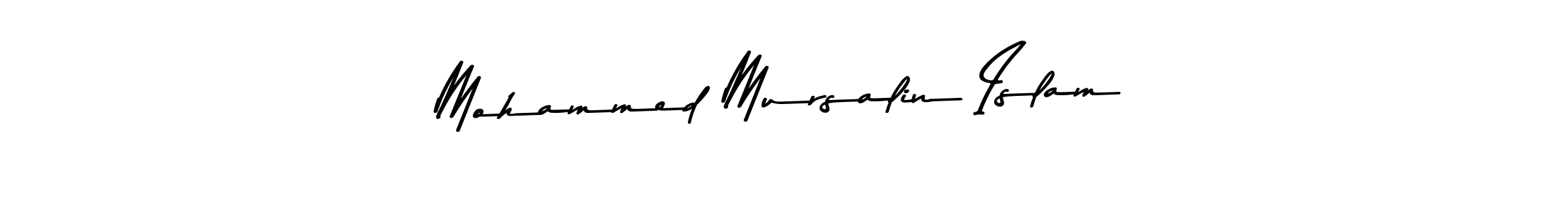 Make a beautiful signature design for name Mohammed Mursalin Islam. With this signature (Asem Kandis PERSONAL USE) style, you can create a handwritten signature for free. Mohammed Mursalin Islam signature style 9 images and pictures png