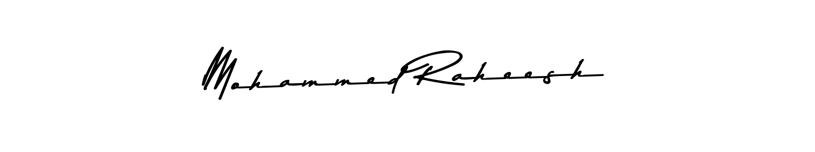 Use a signature maker to create a handwritten signature online. With this signature software, you can design (Asem Kandis PERSONAL USE) your own signature for name Mohammed Raheesh. Mohammed Raheesh signature style 9 images and pictures png