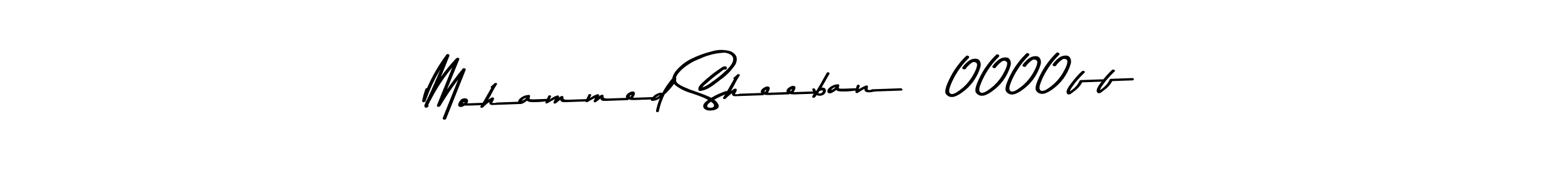Create a beautiful signature design for name Mohammed Sheeban [0000ff]. With this signature (Asem Kandis PERSONAL USE) fonts, you can make a handwritten signature for free. Mohammed Sheeban [0000ff] signature style 9 images and pictures png