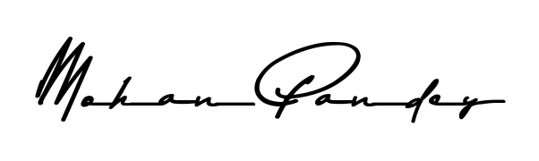 Discover how Mohan Pandey looks in an executive cursive font (Asem Kandis PERSONAL USE). Perfect for legal documents, invoices, and certificates. Mohan Pandey signature style 9 images and pictures png