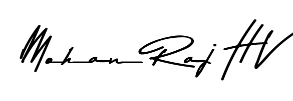 Quickly download Mohan Raj H V name signature in high-resolution PNG using Asem Kandis PERSONAL USE style. Ready to insert into PDFs and online applications. Mohan Raj H V signature style 9 images and pictures png
