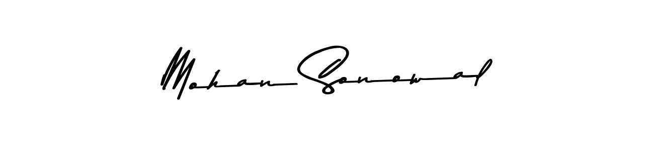How to make Mohan Sonowal name signature. Use Asem Kandis PERSONAL USE style for creating short signs online. This is the latest handwritten sign. Mohan Sonowal signature style 9 images and pictures png