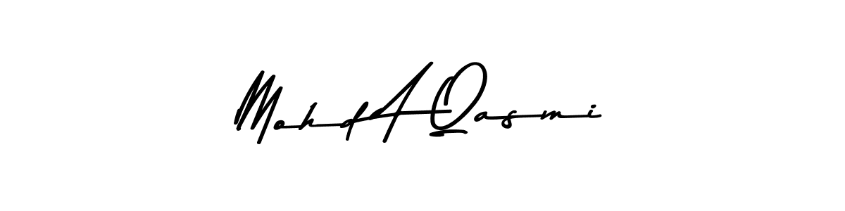 if you are searching for the best signature style for your name Mohd A Qasmi. so please give up your signature search. here we have designed multiple signature styles  using Asem Kandis PERSONAL USE. Mohd A Qasmi signature style 9 images and pictures png