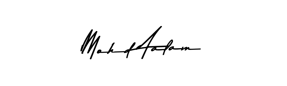 Create a beautiful signature design for name Mohd Aalam. With this signature (Asem Kandis PERSONAL USE) fonts, you can make a handwritten signature for free. Mohd Aalam signature style 9 images and pictures png