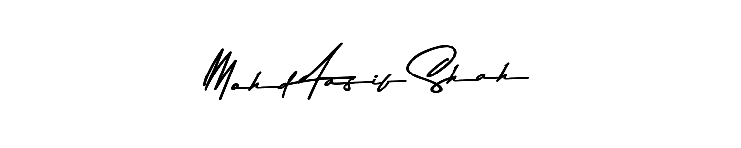 Use a signature maker to create a handwritten signature online. With this signature software, you can design (Asem Kandis PERSONAL USE) your own signature for name Mohd Aasif Shah. Mohd Aasif Shah signature style 9 images and pictures png