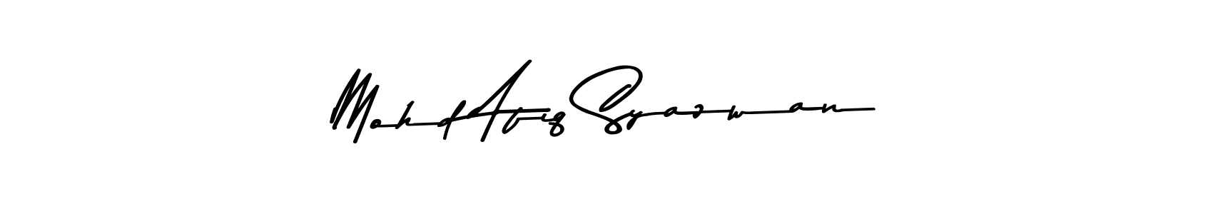 Create a beautiful signature design for name Mohd Afiq Syazwan. With this signature (Asem Kandis PERSONAL USE) fonts, you can make a handwritten signature for free. Mohd Afiq Syazwan signature style 9 images and pictures png