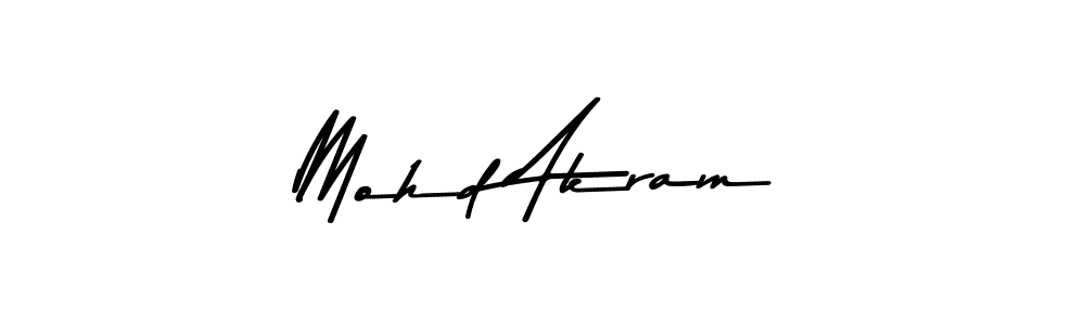 Design your own signature with our free online signature maker. With this signature software, you can create a handwritten (Asem Kandis PERSONAL USE) signature for name Mohd Akram. Mohd Akram signature style 9 images and pictures png
