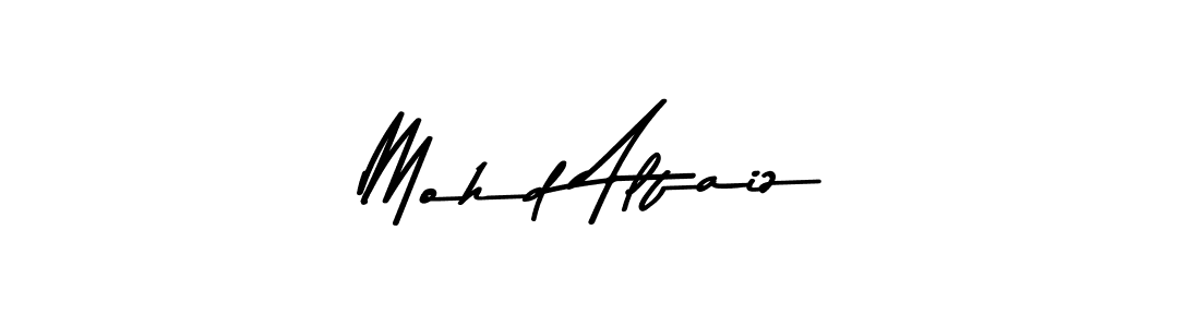 How to make Mohd Alfaiz name signature. Use Asem Kandis PERSONAL USE style for creating short signs online. This is the latest handwritten sign. Mohd Alfaiz signature style 9 images and pictures png