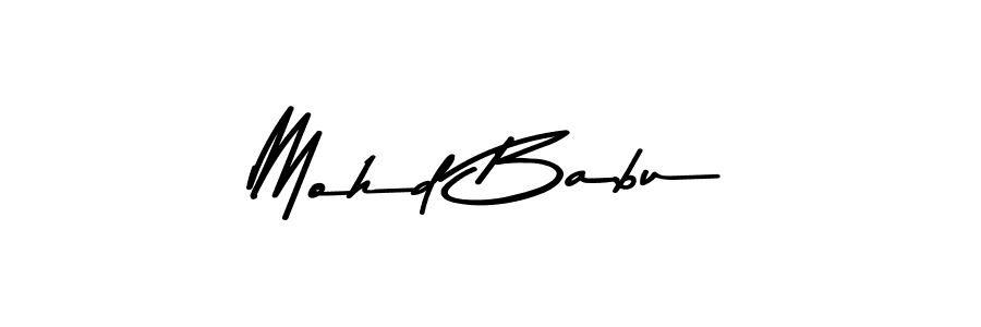 How to make Mohd Babu name signature. Use Asem Kandis PERSONAL USE style for creating short signs online. This is the latest handwritten sign. Mohd Babu signature style 9 images and pictures png