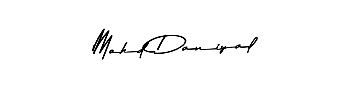 Make a beautiful signature design for name Mohd Daniyal. With this signature (Asem Kandis PERSONAL USE) style, you can create a handwritten signature for free. Mohd Daniyal signature style 9 images and pictures png