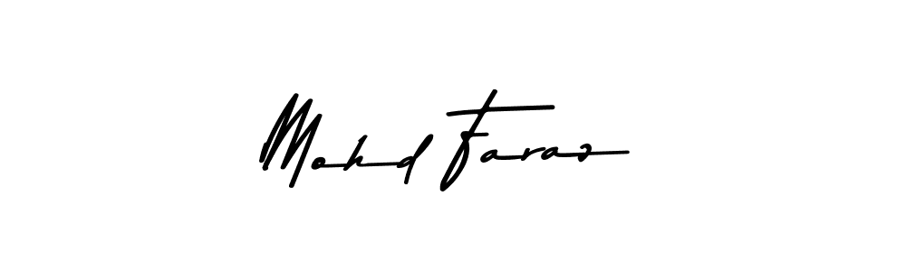 Make a beautiful signature design for name Mohd Faraz. With this signature (Asem Kandis PERSONAL USE) style, you can create a handwritten signature for free. Mohd Faraz signature style 9 images and pictures png