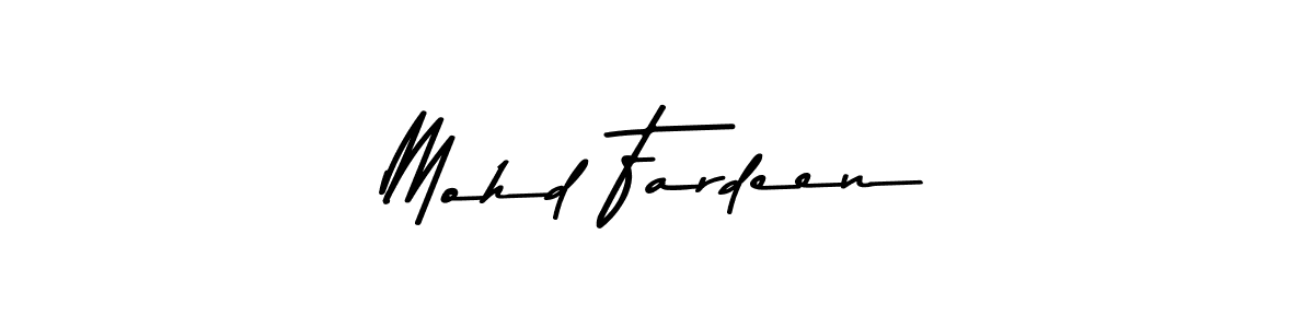 Also we have Mohd Fardeen name is the best signature style. Create professional handwritten signature collection using Asem Kandis PERSONAL USE autograph style. Mohd Fardeen signature style 9 images and pictures png