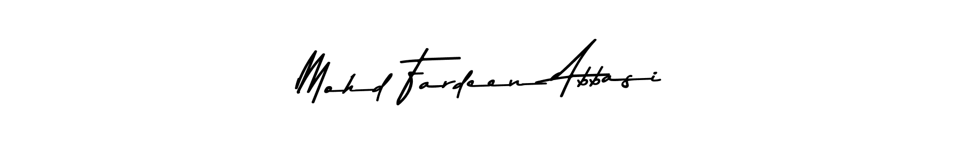 Also You can easily find your signature by using the search form. We will create Mohd Fardeen Abbasi name handwritten signature images for you free of cost using Asem Kandis PERSONAL USE sign style. Mohd Fardeen Abbasi signature style 9 images and pictures png