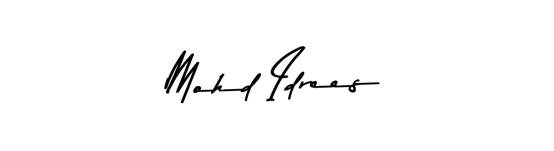 How to make Mohd Idrees name signature. Use Asem Kandis PERSONAL USE style for creating short signs online. This is the latest handwritten sign. Mohd Idrees signature style 9 images and pictures png