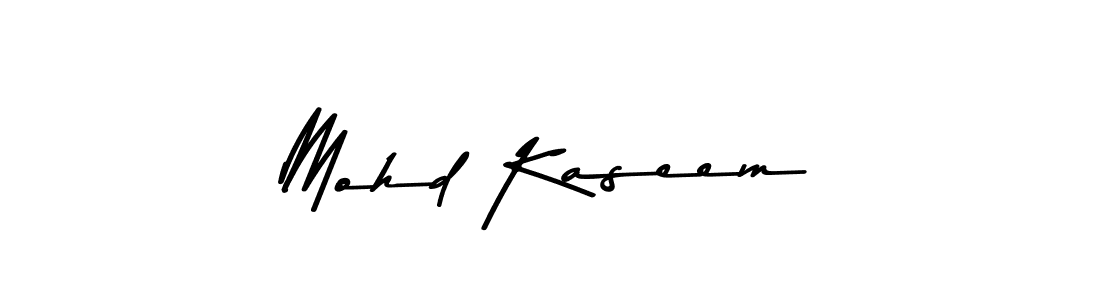 How to make Mohd Kaseem name signature. Use Asem Kandis PERSONAL USE style for creating short signs online. This is the latest handwritten sign. Mohd Kaseem signature style 9 images and pictures png
