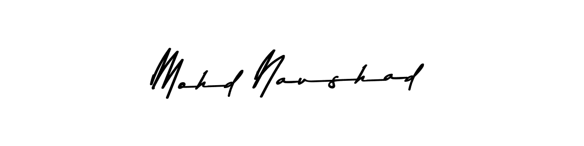 Design your own signature with our free online signature maker. With this signature software, you can create a handwritten (Asem Kandis PERSONAL USE) signature for name Mohd Naushad. Mohd Naushad signature style 9 images and pictures png