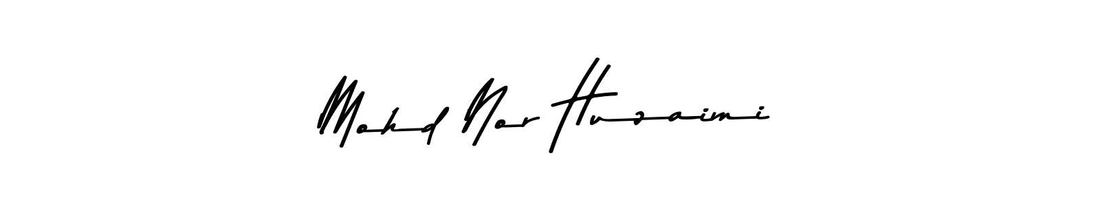 Create a beautiful signature design for name Mohd Nor Huzaimi. With this signature (Asem Kandis PERSONAL USE) fonts, you can make a handwritten signature for free. Mohd Nor Huzaimi signature style 9 images and pictures png