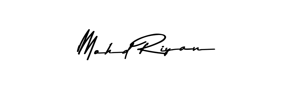 How to make Mohd Riyan name signature. Use Asem Kandis PERSONAL USE style for creating short signs online. This is the latest handwritten sign. Mohd Riyan signature style 9 images and pictures png