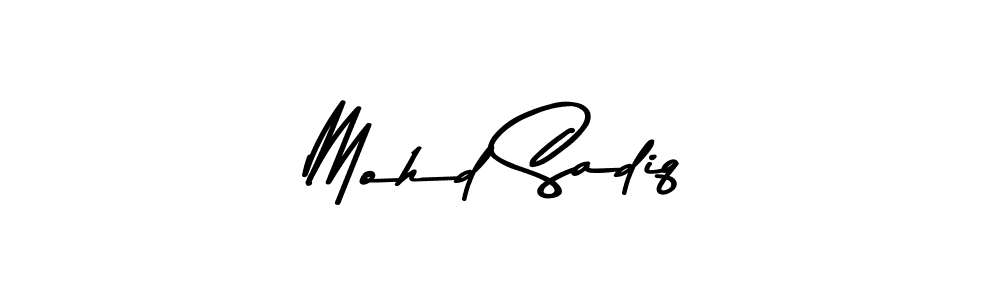 Make a beautiful signature design for name Mohd Sadiq. With this signature (Asem Kandis PERSONAL USE) style, you can create a handwritten signature for free. Mohd Sadiq signature style 9 images and pictures png