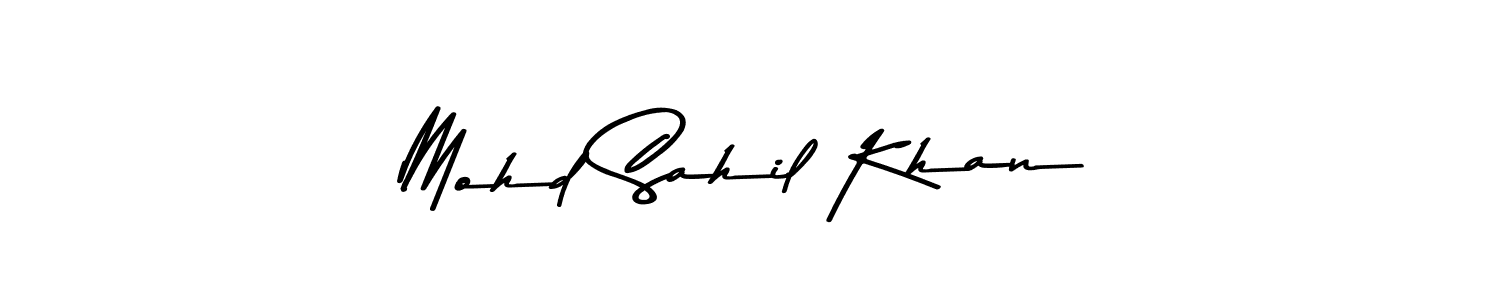 Design your own signature with our free online signature maker. With this signature software, you can create a handwritten (Asem Kandis PERSONAL USE) signature for name Mohd Sahil Khan. Mohd Sahil Khan signature style 9 images and pictures png