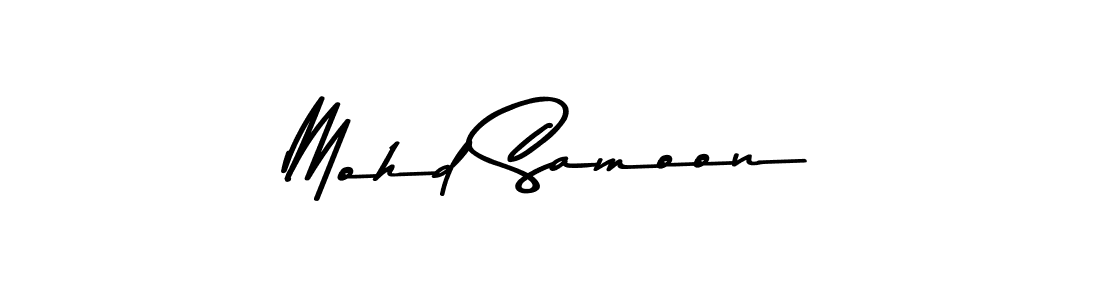 Make a beautiful signature design for name Mohd Samoon. With this signature (Asem Kandis PERSONAL USE) style, you can create a handwritten signature for free. Mohd Samoon signature style 9 images and pictures png